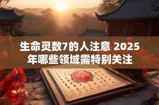 生命灵数7的人注意 2025年哪些领域需特别关注