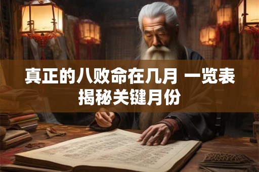 详细阅读:真正的八败命在几月 一览表揭秘关键月份 真正的八败命在几月 一览表揭秘关键月份