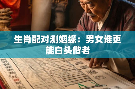 生肖配对测姻缘：男女谁更能白头偕老