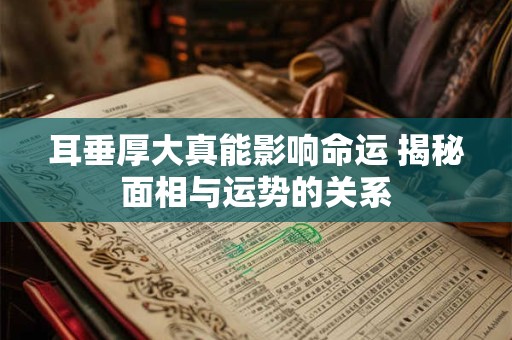 耳垂厚大真能影响命运 揭秘面相与运势的关系