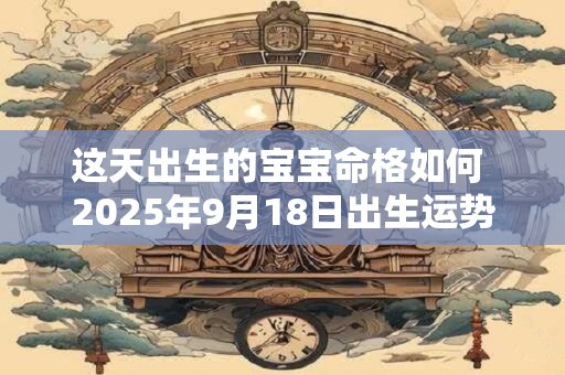 这天出生的宝宝命格如何 2025年9月18日出生运势详解