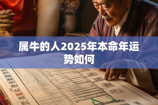 属牛的人2025年本命年运势如何