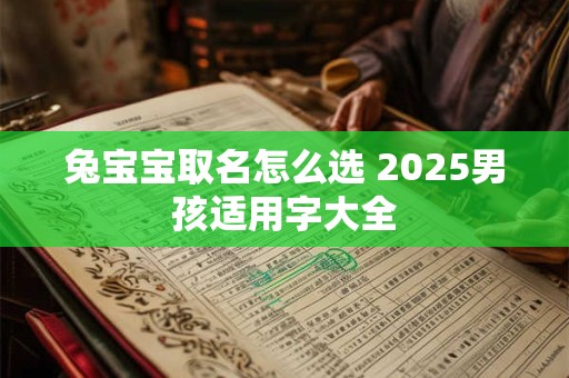 兔宝宝取名怎么选 2026男孩适用字大全