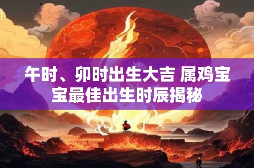 午时、卯时出生大吉 属鸡宝宝最佳出生时辰揭秘