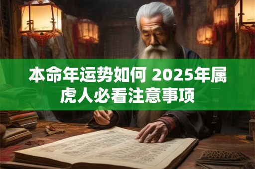 本命年运势如何 2025年属虎人必看注意事项