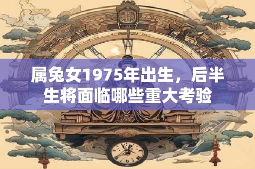 属兔女1975年出生，后半生将面临哪些重大考验