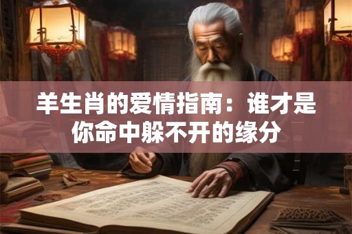 羊生肖的爱情指南：谁才是你命中躲不开的缘分