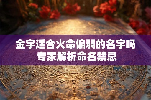 金字适合火命偏弱的名字吗 专家解析命名禁忌
