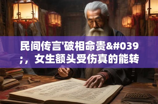 民间传言'破相命贵'，女生额头受伤真的能转运