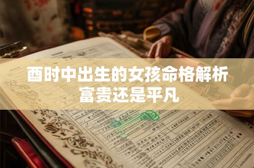 酉时中出生的女孩命格解析 富贵还是平凡