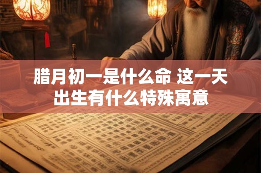 详细阅读:腊月初一是什么命 这一天出生有什么特殊寓意 腊月初一是什么命 这一天出生有什么特殊寓意