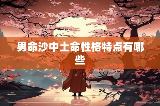 男命沙中土命性格特点有哪些