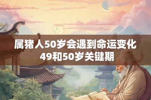 属猪人50岁会遇到命运变化 49和50岁关键期