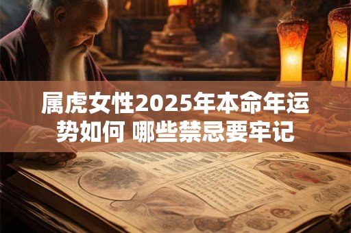 属虎女性2025年本命年运势如何 哪些禁忌要牢记