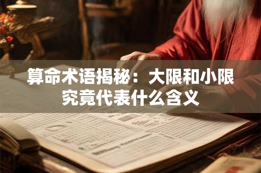 算命术语揭秘：大限和小限究竟代表什么含义