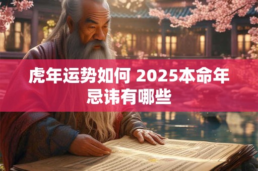 虎年运势如何 2025本命年忌讳有哪些