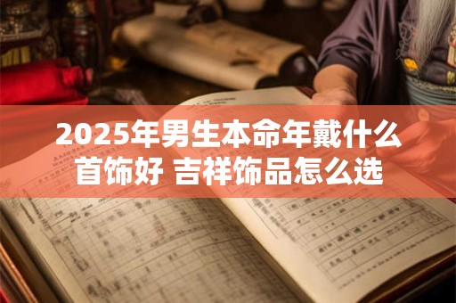 2025年男生本命年戴什么首饰好 吉祥饰品怎么选