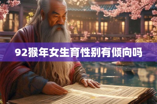 92猴年女生育性别有倾向吗