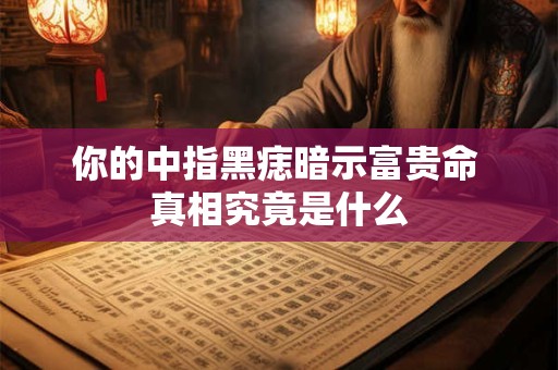 你的中指黑痣暗示富贵命 真相究竟是什么