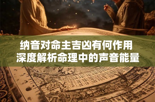 纳音对命主吉凶有何作用 深度解析命理中的声音能量