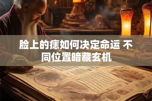 脸上的痣如何决定命运 不同位置暗藏玄机