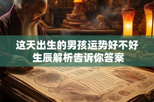 这天出生的男孩运势好不好 生辰解析告诉你答案