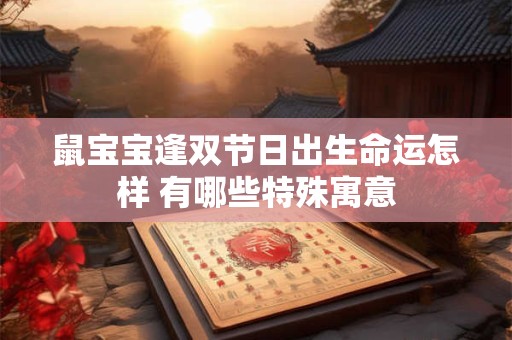 鼠宝宝逢双节日出生命运怎样 有哪些特殊寓意
