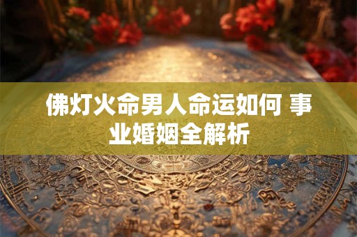佛灯火命男人命运如何 事业婚姻全解析