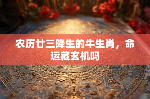 农历廿三降生的牛生肖，命运藏玄机吗