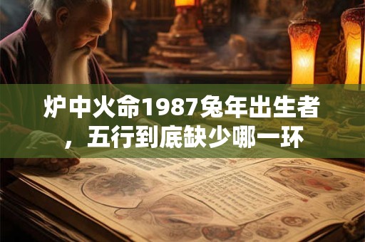 炉中火命1987兔年出生者，五行到底缺少哪一环