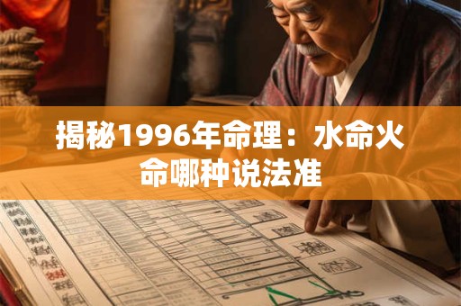 揭秘1996年命理：水命火命哪种说法准