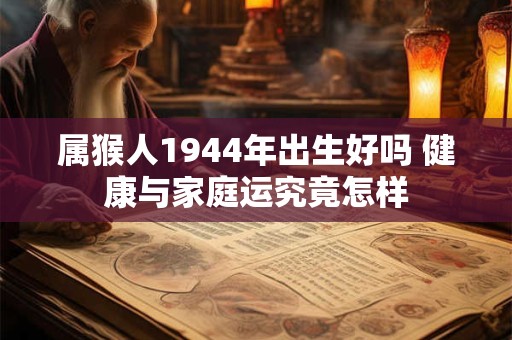 属猴人1944年出生好吗 健康与家庭运究竟怎样