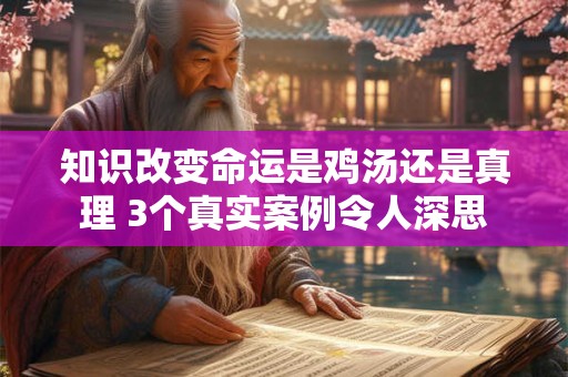 知识改变命运是鸡汤还是真理 3个真实案例令人深思