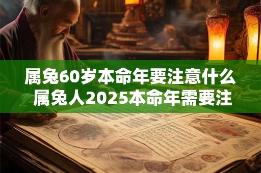 属兔60岁本命年要注意什么 属兔人2025本命年需要注意什么 属兔60岁本命年要注意什么 属兔人2025本命年需要注意什么