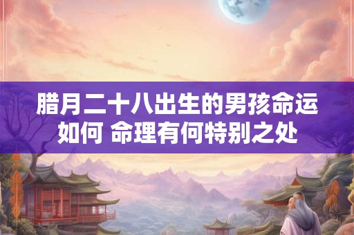 腊月二十八出生的男孩命运如何 命理有何特别之处