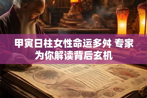 甲寅日柱女性命运多舛 专家为你解读背后玄机