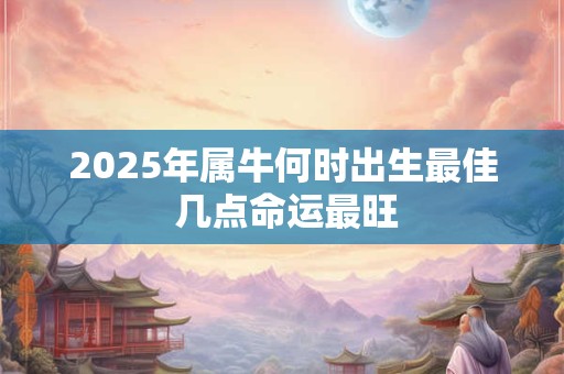 2026年属牛何时出生最佳 几点命运最旺 2026年属牛何时出生最佳 几点命运最旺