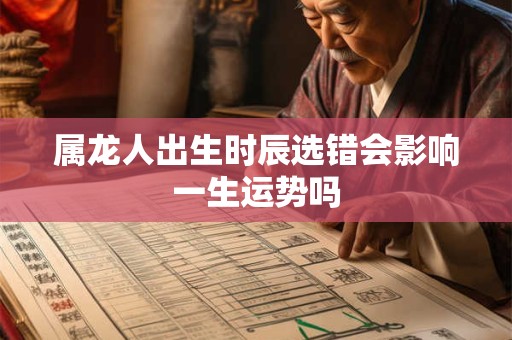 属龙人出生时辰选错会影响一生运势吗