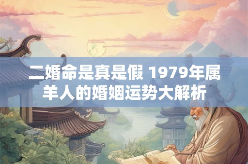 二婚命是真是假 1979年属羊人的婚姻运势大解析