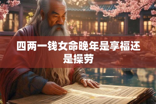 四两一钱女命晚年是享福还是操劳