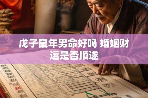 戊子鼠年男命好吗 婚姻财运是否顺遂