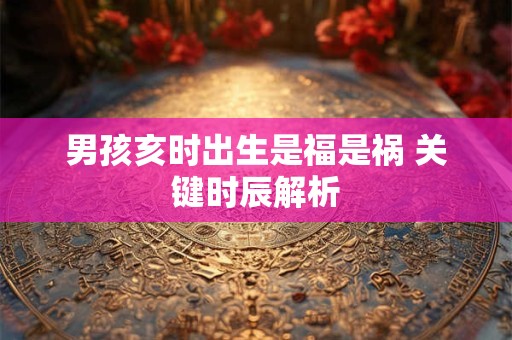 男孩亥时出生是福是祸 关键时辰解析