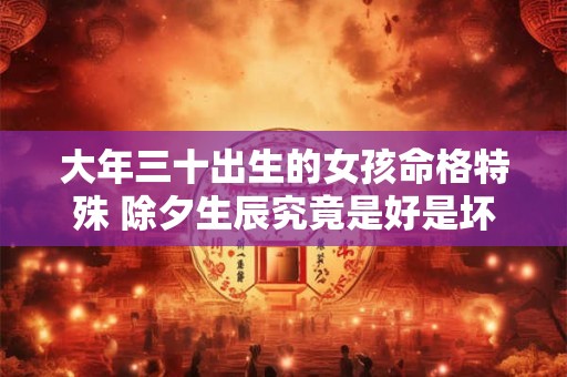大年三十出生的女孩命格特殊 除夕生辰究竟是好是坏
