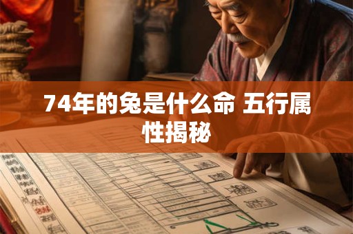 74年的兔是什么命 五行属性揭秘