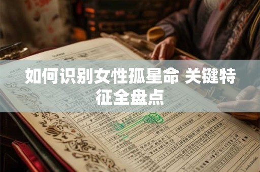 如何识别女性孤星命 关键特征全盘点