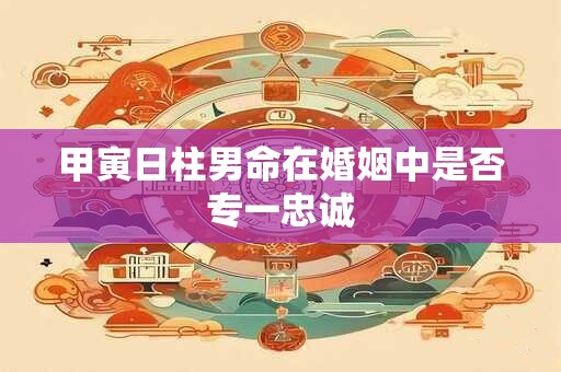 甲寅日柱男命在婚姻中是否专一忠诚