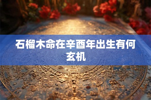 石榴木命在辛酉年出生有何玄机