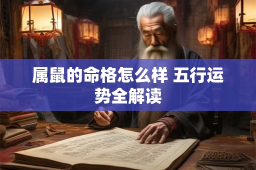 属鼠的命格怎么样 五行运势全解读