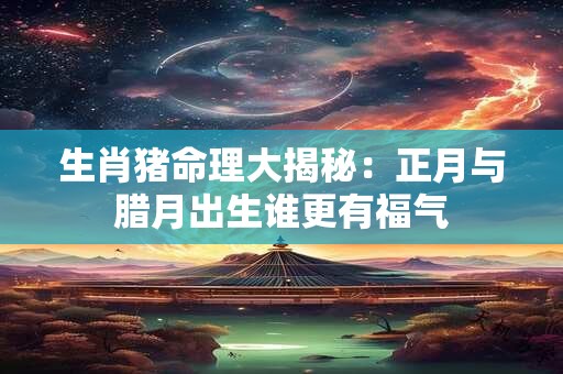 生肖猪命理大揭秘：正月与腊月出生谁更有福气