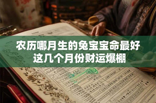 农历哪月生的兔宝宝命最好 这几个月份财运爆棚